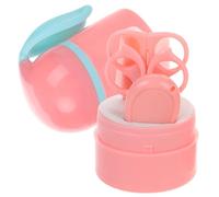 NAMOARLY Kit de Manucure Garçon Fille avec Coupe-ongles Inoxydable et Ciseaux Cranteurs Rose avec Étui Soin Doux et Sûr Nés Essentiel pour Trousse de Change et Soins Garçon Fille
