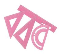 NAMOARLY Kit de Rapporteur Professionnel en Plastique Règle Métallique Graduée, 4 Pièces Compactes et Légères, Outils de Dessin Précis pour Étudiants et Bureau, Ensemble de Mathématiques