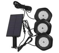 NAMOARLY Lampe de Jardin Étanche à Énergie Solaire 18 LED, Abs Résistant, Panneau Solaire Intégré, Éclairage Décoratif pour Piscine et Patio, Kit 3 Lampes