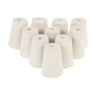 NAMOARLY Lot de 10 Bouchons en Caoutchouc Coniques 2 Seul Trou, Bouchons D’étanchéité pour Tubes à Essai et Flacons de Laboratoire, Fournitures Scientifiques Polyvalentes, Étanches