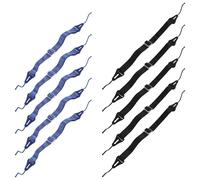 NAMOARLY Lot de 10 Cordons de Lunettes Garçon et Filles Élastiques Réglables Noir et Bleu Marine, Sangle Antidérapante pour Sport et École, Maintien Sûr pour Lunettes de Soleil