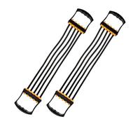 NAMOARLY Lot de 2 Bandes de Musculation Élastiques Détachables, Ceinture de Traction Résistante Boucles Sécurisées, Bande Extensible Noire et Orange pour Entraînement Poitrine et Bras