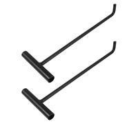 NAMOARLY Lot de 2 Crochets en T en Acier Inoxydable 45 Cm, Lève-regard Robuste pour Plaques D'égout et Portes Enroulables, Outil Multifonctionnel D'entretien Extérieur Industriel