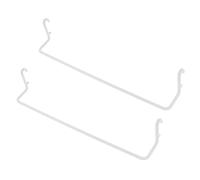 NAMOARLY Lot de 2 Porte-rouleaux D'essuie-tout en Acier Inoxydable Blanc pour Panneau Perforé, Facile à Utiliser, Adapté la Plupart des Panneaux Standards pour Buanderie