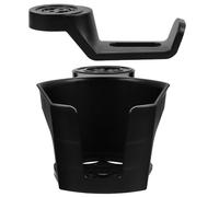 NAMOARLY Lot de 2 Supports de Casque Audio et Porte-gobelet Pivotant 360° en Abs Noir, Pince de Fixation pour Bureau, Accessoire Pratique pour Organiser Espace de Travail et Gaming