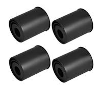 NAMOARLY Lot de 4 Caches-poussière Noirs pour Vérin à Gaz de Chaise de Bureau, en Plastique, Design Télescopique 3 Sections, Protège et Prolonge la Durée de Vie du Vérin