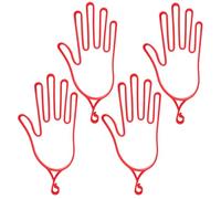 NAMOARLY Lot de 4 Porte-Moufles de Golf Rouges en Plastique Extensibles Support de Séchage pour Moufles de Golf Toutes Tailles Cintre à Main pour Entretien et Conservation Optimale Après