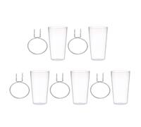 NAMOARLY Lot de 5 Sets de Sets de Crochets Ronds et Tasses pour Panneau Perforé en Acier et Abs, Capacité 500ml, Organisateur Modulable pour Accessoires la Cuisine