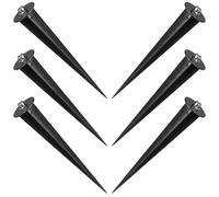 NAMOARLY Lot de 6 Piquets de Sol Légers en Alliage d'Aluminium pour Lampes Solaires de Jardin, Accessoires pour Éclairage Extérieur de Pelouse et Chemins, Piquets Résistants aux Conditions