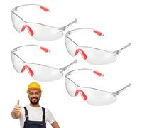 NAMOARLY Lunettes de Sécurité en Silicone 4pcs pour Travail de Construction, Protection Uv, Robustes et Solide, Style Chic pour Hommes et Femmes