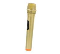NAMOARLY Microphone Simulé Brillant pour Garçon Fille Accessoire de Jeu de Rôle Or et Orange Parfait pour Karaoké et Performances Scéniques pour Petits Journalistes et Fêtes