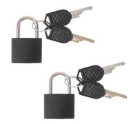 NAMOARLY Mini cadenas en laiton 20mm avec clé 2pcs, cadenas pour valise et casier léger adapté aux briefcases noirs