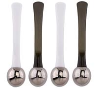 NAMOARLY Mini Masseur Oculaire en Alliage de Zinc 4pcs, Cuillère de Massage Facile à Utiliser pour Crème Yeux, Réduit et Améliore L'application du Soin Visage