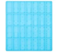 NAMOARLY Moule en Silicone Domino pour Bricolage DIY, Moule Résine Époxy Bleu, Souple et Facile à Utiliser pour Créations de Résine