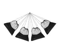 NAMOARLY Paquet à Dos à Cordon Design Multifonctionnel Coutures Renforcées pour Basketball et Football en Tissu Oxford Noir, Lot de 4 pour Entraînements et Matchs