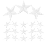 NAMOARLY Patchs Thermocollants Étoile Décorations Résistantes en Polyester Blanc Lot de 20 pour Accessoires et Paquet à Dos, pour Activités DIY et Ateliers de Couture