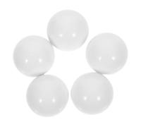 NAMOARLY Perles de Roulette Blanches en Acrylique Lot de 5 Boules Rondes Élégantes Résistantes pour Roue de Roulette Accessoire pour Russe