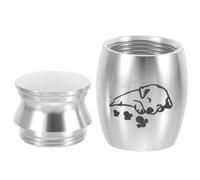 NAMOARLY Petite Urne Funéraire en Alliage Argenté pour Cendres de Chien et Animaux de Compagnie, Légère, Compacte Protection des Cendres