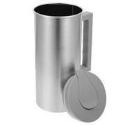 NAMOARLY Pichet à Boissons Froides en Acier Inoxydable Grosse Capacité 2 L avec Poignée Ergonomique et Couvercle, Jarre à Eau en Métal pour Jus, Café Glacé et Usage Domestique, Bureau