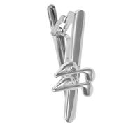 NAMOARLY Pince à Cravate pour Hommes Motif Note de Musique en Alliage Argenté, Accessoire Robuste et Brillant pour Occasions de Mariage et Tenues Professionnelles