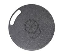 NAMOARLY Planche à Découper Fine Finition en Plastique Pp Ronde Imitation Marbre, Antiadhésive à L'huile Système pour Suspendre pour Couper Fruits