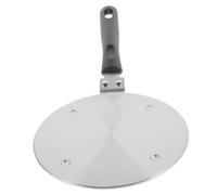 NAMOARLY Plaque Diffuseur de Chaleur pour Moka, Acier Inoxydable, Poignée en Bakélite, Compatible Cuisinière à Gaz et Plaque à Induction, Argenté