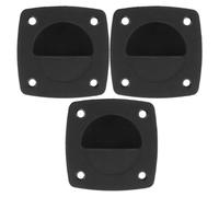 NAMOARLY Poignée de Tirage Affleurante en PP Noir 3 Pièces pour Trappe de Bateau et Décor de Meuble, Accessoire Polyvalent Texture Antidérapante Minimaliste