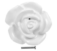 NAMOARLY Poignée de Tirage en Céramique Blanche à Motif Floral, Bouton de Meuble Vintage pour Tiroir et Armoire, Décoration Murale, Outil D’installation Cuisine et Chambre, 1 Pièce