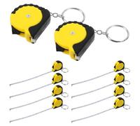 NAMOARLY Porte-clés Mètre Ruban Mini Rétractable en Acier Carbone et Abs Compact pour Mesure Précise et Usage Quotidien, Lot de 12 Pièces Pratique et Portable