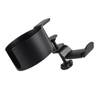 NAMOARLY Porte-gobelet Pince Stable pour Bureau Noir en Alliage D'aluminium Support Casque Ajustable et Design Rotatif pour Organiser Boissons et Casque Audio