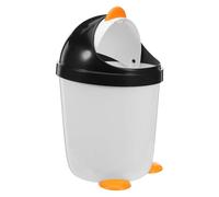 NAMOARLY Poubelle Bébé Couche Pingouin Couvercle, Mini Poubelle de Comptoir en Plastique PP, Grosse Capacité, pour Bureau, Voiture et Chambre D'garçon et Filles