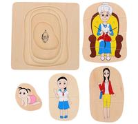 NAMOARLY Puzzle Bois Multi-Couches Cycle de Vie Humain Éducatif Montessori pour Tout-Petits Développement Cognitif Apprentissage Précoce
