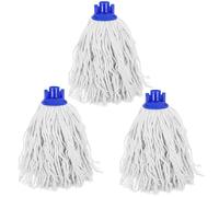 NAMOARLY Recharge 3 Pièces pour Tête de Balai en Coton, Accessoires de Nettoyage Efficaces Rayures pour Balai Serpillère, Nettoyage des Sols