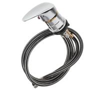 NAMOARLY Robinet mélangeur pour bac à shampoing, alliage de zinc argenté, mitigeur intégré, avec col haut et écrou large, pour salons de beauté et lavage cheveux domicile