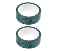 NAMOARLY Ruban Adhésif en Papier à Écaille de Poisson 2pcs Léger et Pratique Couleur Aléatoire pour Décoration Maison et Scrapbooking Créatif