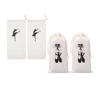 NAMOARLY Sac à Cordon pour Chaussures de Ballet 4 pièces, en Tissu, conçu pour Le Rangement Pratique en e Danse et déplacements pour Filles Danseuses