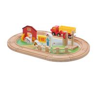 NAMOARLY Set de Jouets Bois Circuit Train pour Garçon Fille Jeu Éducatif Bois pour Développement Cognitif Social et Créatif et Filles