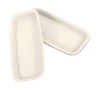 NAMOARLY Soucoupe Rectangulaire en Plastique Blanc pour Pots de Fleurs, Lot de 3, Plateau Anti-Fuite Solide pour Jardinage et Balcon