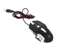 NAMOARLY Souris de Jeu Filaire USB pour Joueurs Puce Professionnelle, Réglage Dpi Jusqu'à 3200, Rétroéclairage RGB, Accessoire Bureau Noir en Abs