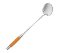 NAMOARLY Spatule Cuisine Louche de Chef Design sans Soudure en Acier Inoxydable avec Manche en Bois Anti-brûlure pour Sauter et Retourner Aliments