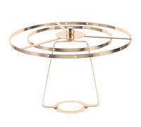 NAMOARLY Support D'abat-jour en Fer Doré Électrolytique 20 Cm, Kit de Réparation pour Lampes de Table et Plafonniers, Pièce Robuste pour Carcasse Abat-jour Vintage, Support de Lampe DIY