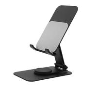 NAMOARLY Support de téléphone Pliable pour Bureau - Support Mobile réglable et Rotatif à 360° - de Bureau en métal Robuste et antidérapant pour téléphone et Tablette, idéal pour Le, la
