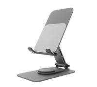 NAMOARLY Support de téléphone Pliable pour Bureau - Support Mobile Rotatif à 360° et réglable - de Bureau en métal Robuste et antidérapant pour téléphone et Tablette, idéal pour Le, la