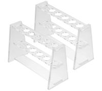 NAMOARLY Support pour Tubes à Centrifugeuse en Acrylique Transparent, 2 Pièces 6 Emplacements, Porte-tubes Pratique pour Laboratoire Expérimental