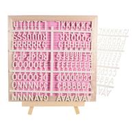 NAMOARLY Tableau à Lettres avec Support Chevalet en Bois Double Face Lettres Personnalisables en Bois et Feutre Faciles à Fixer, pour Message Maison ou Mariage pour Message Maison ou