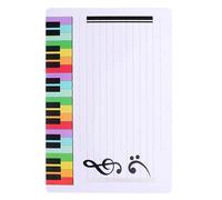 NAMOARLY Tableau Blanc Pédagogique Musical Portée Musicale 11.18x8.27 Pouces Plastique Léger pour Cours de Solfège et Exercices