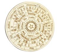 NAMOARLY Tableau D'information Beige pour D'astrologie Motifs Sculptés Clairs Divination en Matériau Synthétique Bois et Décoration Murale