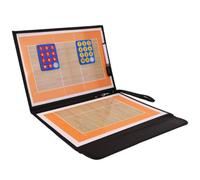 NAMOARLY Tableau Magnétique Pliable en Cuir Pu Léger avec Deux Sections, Stylo Effaçable à Sec et Aimants pour Entraînement de Volleyball Professionnel