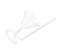 NAMOARLY Verre à Cocktail Spirale Transparent avec Paille Verres à Vin Longue Queue pour Bbq Plage Camping et Utilisation Quotidienne