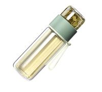 NAMOARLY Verre Isolant 280ml en Silicone PP, pour Thé et Boissons Chaudes | Bouteille Transparente, Usage Bureau et Sport, Protection Anti-brûlure, Format Pratique pour Filles